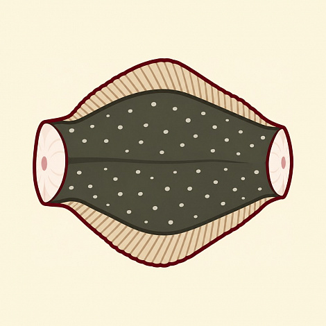 Палтус мороженый без головы и хвоста, 0,3–0,5 кг