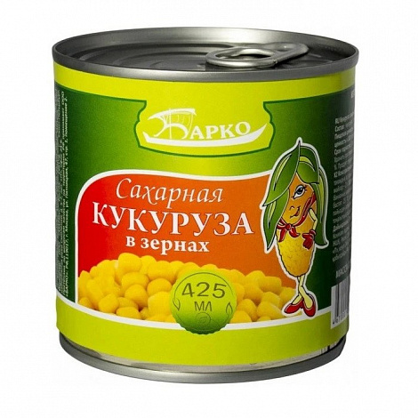 Кукуруза сладкая БАРКО, ГОСТ, 400 г