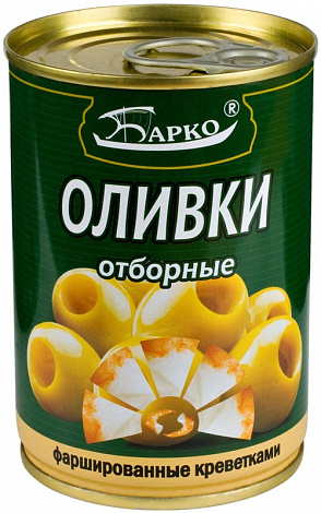 Оливки фаршированные креветкой БАРКО, 280 г