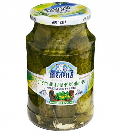 Огурцы малосольные Монастырские МЕЛЕНЪ, 900 г