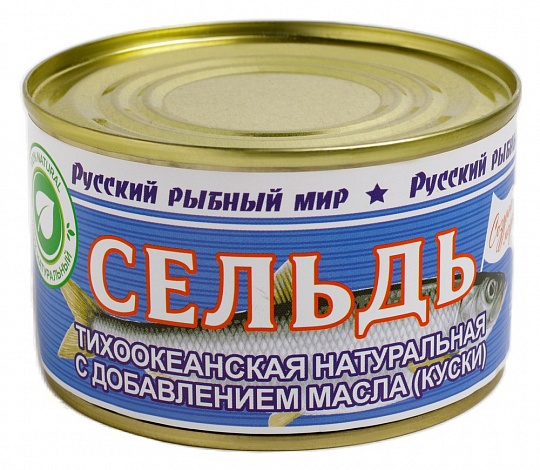 Сельдь натуральная с добавлением масла РРМ, 250 г
