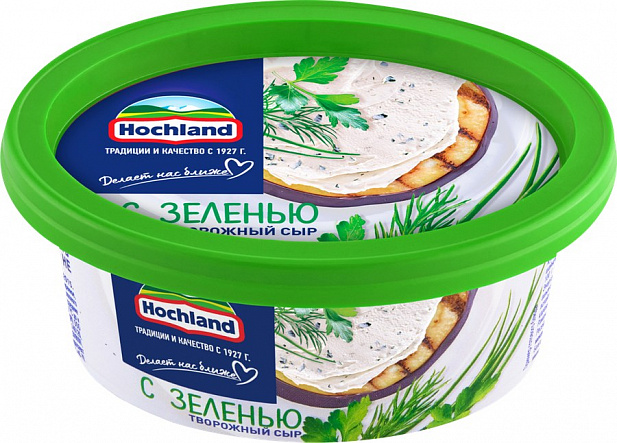 Сыр творожный Хохланд с зеленью, 140 г