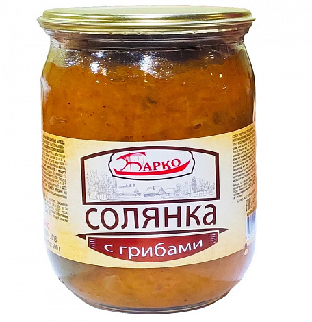Солянка грибная из свежей капусты БАРКО, 500 г